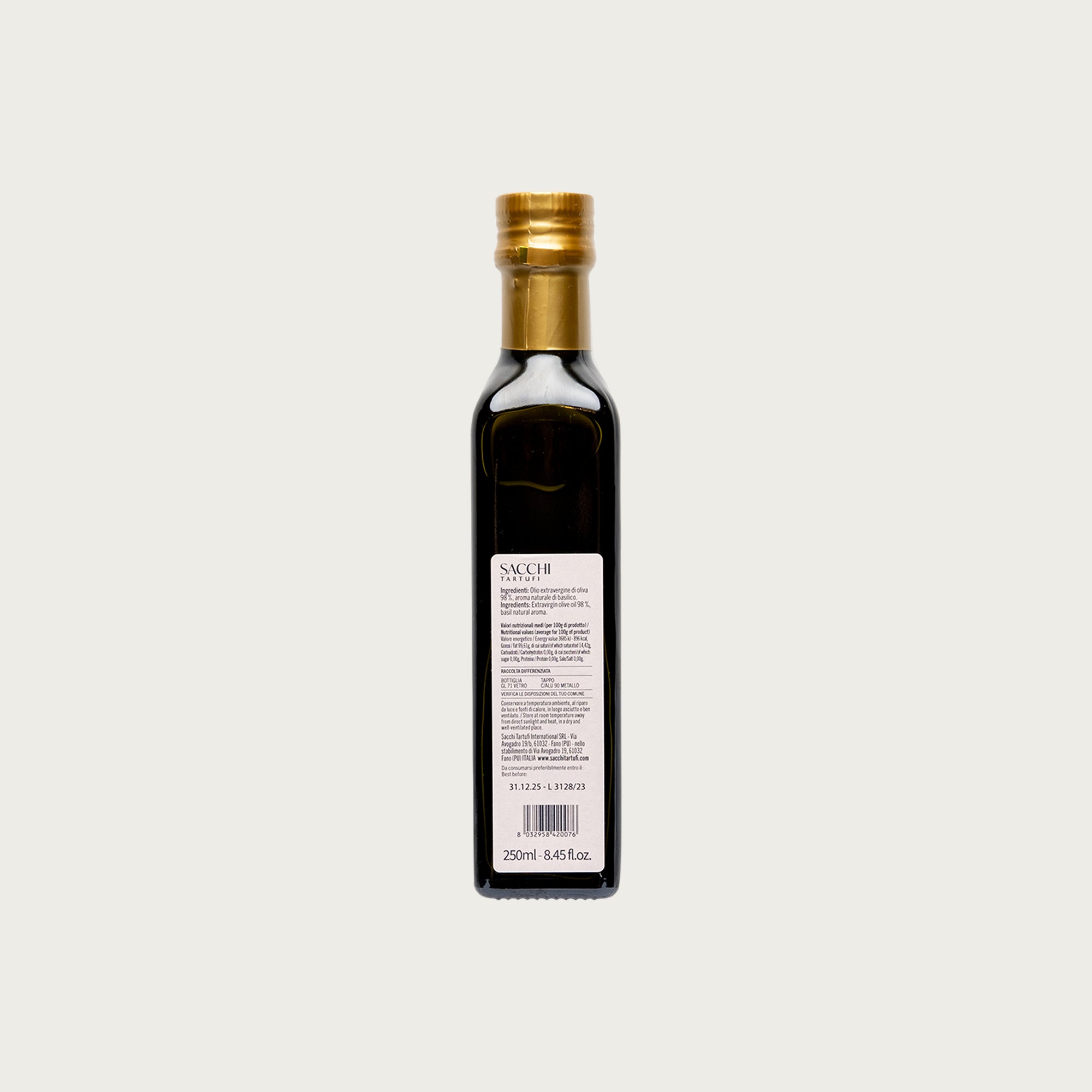 Extra Virgin Olive Oil with Basil Aroma